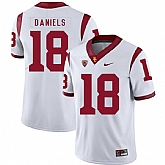 USC Trojans 18 JT Daniels White College Football Jersey Dzhi,baseball caps,new era cap wholesale,wholesale hats